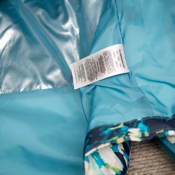 COLUMBIA ARCTIC TRIP Interchange 3 in 1 Omni Tech Jacket Women's M Blue Floral - Picture 9 of 10